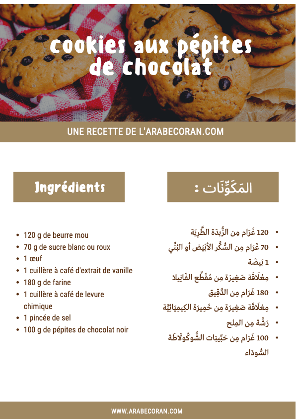 Cookies aux pépites de chocolat