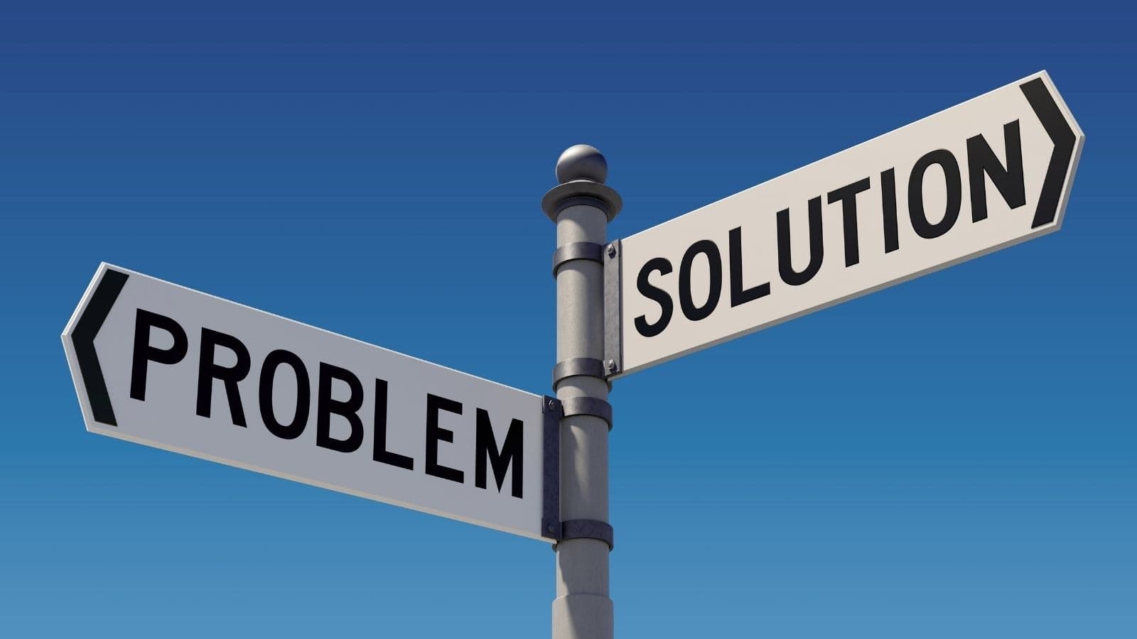 Panneaux indiquant problème et solution