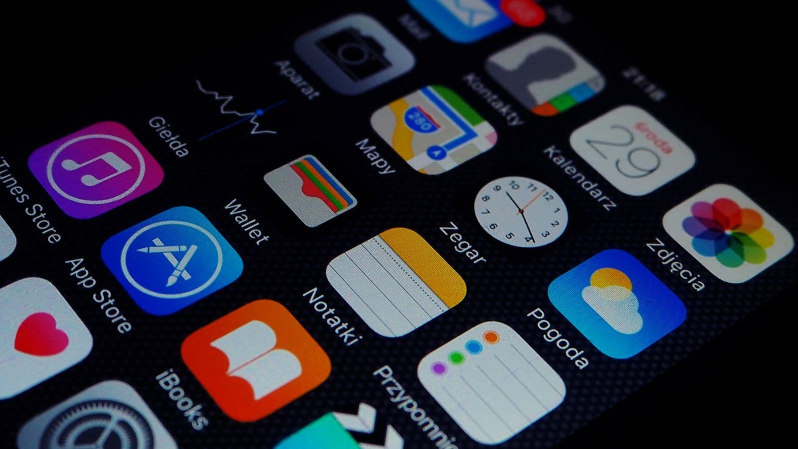 Gros plan sur les applications d'un écran de smartphone